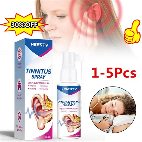 1 5x Tinnitus Spray Ear Ringing Relief Relieving Ear Drops Hearing 30ml