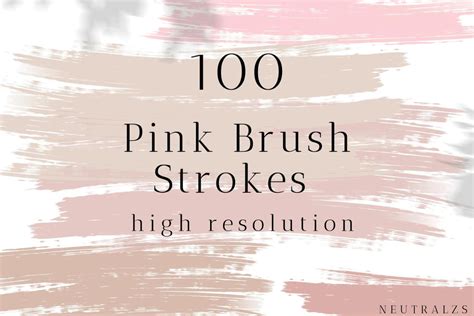 Pink Brush Strokes Clipart Mega Bundle Graphic By Neutralzsdesign