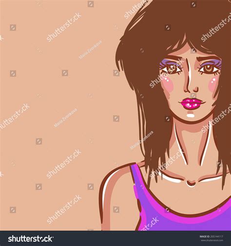 Sexy Fashion Girl Sketch Hand Drawn Stock Vector Royalty Free