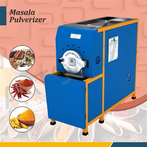 Powder Coated Electric Mild Steel 5HP Masala Pulverizer For Coal