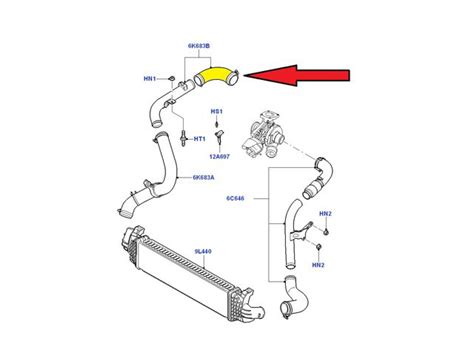 FORD FOCUS MK2 FL C MAX 1 6 TDCI 115 HP Turbo Intercooler Hose Pipe