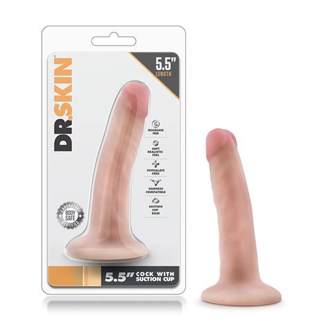 Dr Skin In Dildo W Suction Cup Vanilla Blush Satisfaction