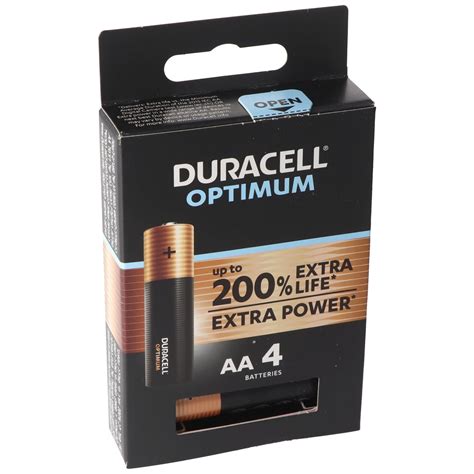 Duracell Optimum Aa Mignon Alkaline Batterien 1 5v Lr6 Mx1500 4er