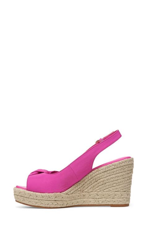 Naturalizer Bettina Slingback Espadrille Wedge Sandal In Fuchsia Pink