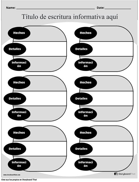 Información Escrita en Blanco y Negro 1 Storyboard