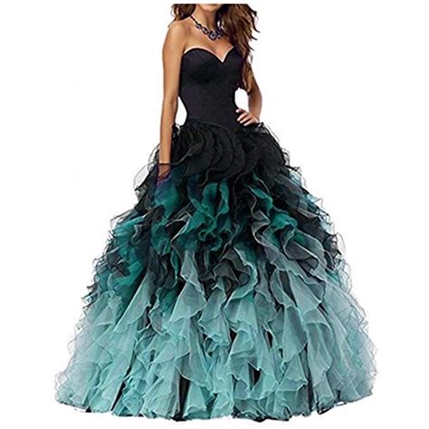 Nuojia A Linie Herzausschnitt Quinceanera Kleid Mit R Schen Lang