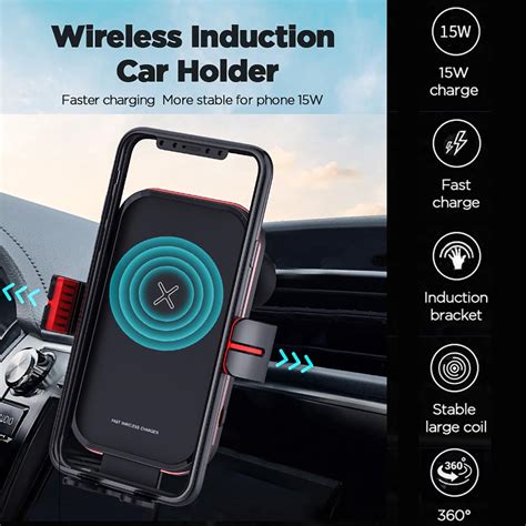 Buy Wireless Automatic Clamping Smart Sensor Car Phone Holder Fast