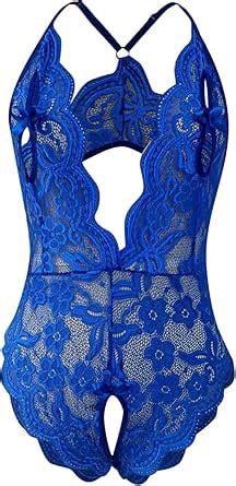 Amazon Women S Crotchless Lingerie Sets Sexy Elegant Bodysuit Teddy Lace Mesh See Thru