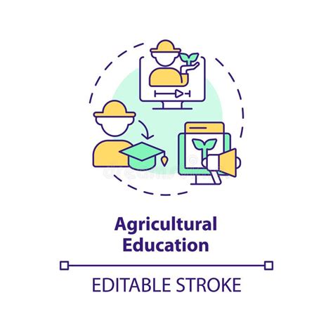 Agricultural Education Multi Color Concept Icon Stock Vector - Illustration of abstract, career ...