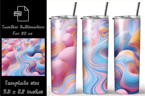 3d Pastel Liquid Pastel Tumbler Wrap Graphic By Sasikharn · Creative