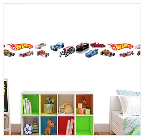 Faixa Adesiva Infantil Hot Wheels Mod Kit C Unids Elo