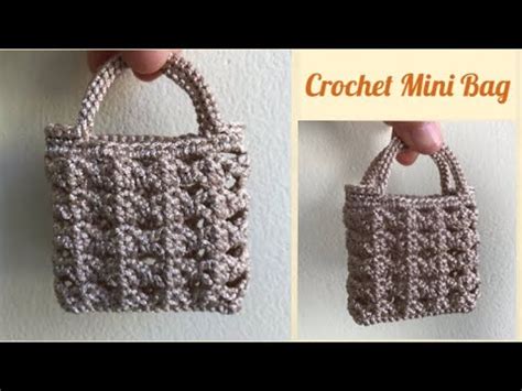 CROCHET MINI BAG How To Crochet Cluster Mini Bag Keychain YouTube