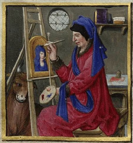 St Luke Painting The Virgin In Geoffroy Tory Book Of Hours