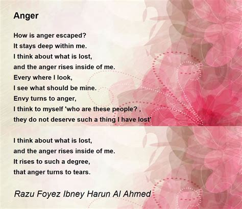 Anger Anger Poem By Razu Foyez Ibney Harun Al Ahmed