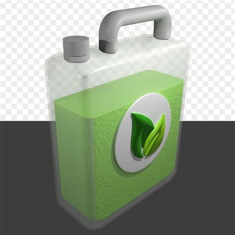 Premium PSD | A green container with a leaf on it
