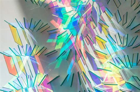 Dichroic Glass Installations By Chris Wood Reflect Light In A Rainbow