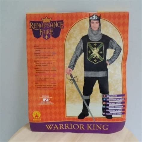 Rubies Shirts Mens Adult Warrior King Halloween Costume Knight Medieval Armor One Size New