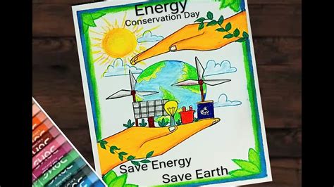 Energy conservation Day poster drawing/Energy conservation drawing/save energy drawing - YouTube