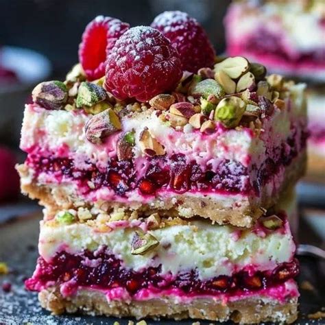 Heavenly Raspberry Pistachio Bars A Delightful Treat Pistachio Dessert Make Ahead Desserts