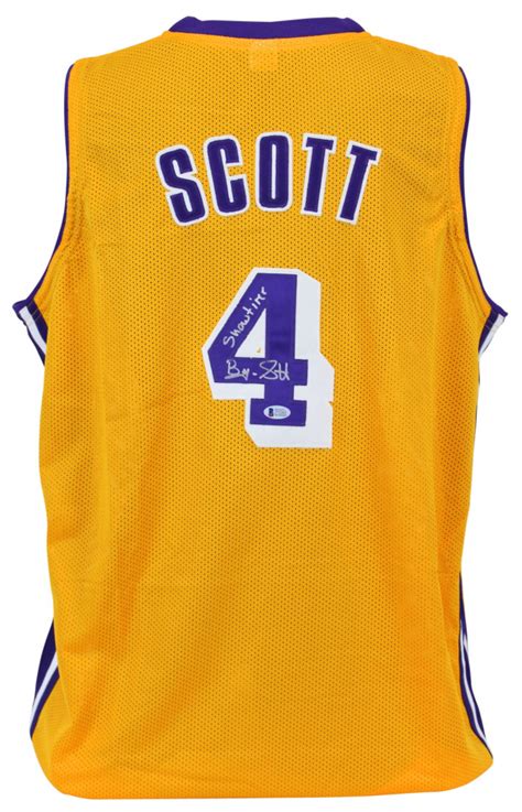 Byron Scott Signed Jersey Inscribed "Showtime" (Beckett COA) | Pristine ...