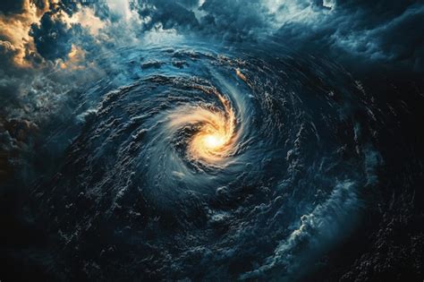 A Powerful Hurricane Over The Ocean Premium Ai Generated Image