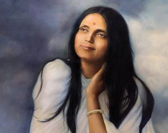 Sri Anandamayi Ma Portrait I Bless You Professional Print On