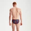 Men S Club Training 8cm Allover Digital Brief Blue Orange Speedo