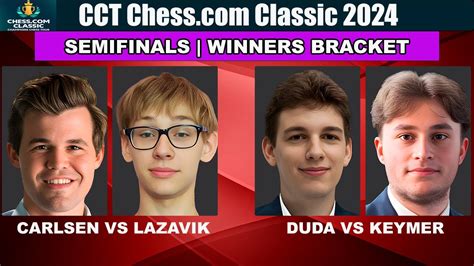 SemiFinals CCT Chess Classic 2024 Carlsen Vs Lazavik Duda Vs