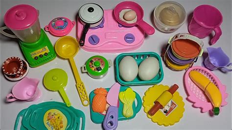 5 Minutes Unboxing Mini Kitchen Set Toy Mini Plastic Cooking Wear