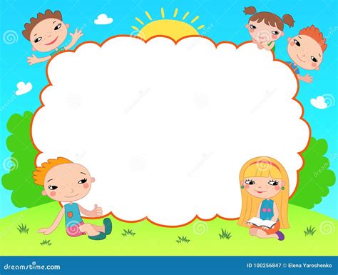 Kids Diploma Certificate Background Design Template Stock Vector ...