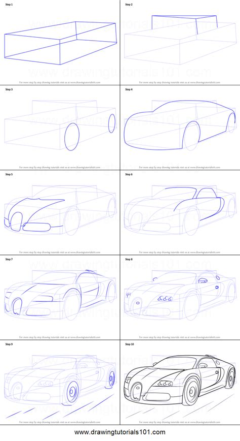 Bugatti Drawing Step By Step at PaintingValley.com | Explore collection ...