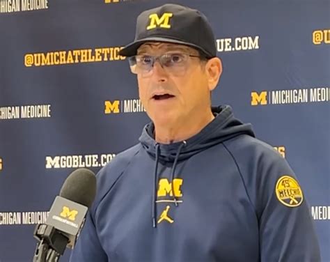 University Of Michigan Coach Jim Harbaugh Accepts Three Game Suspension And The Big 10 Ends Its