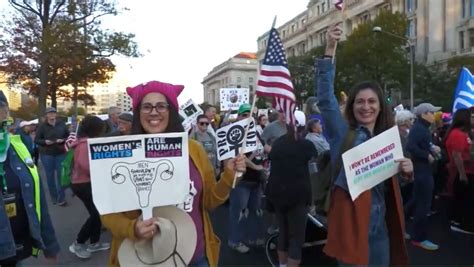 Us Elections Womens March Protesters Gather To Support Vice President