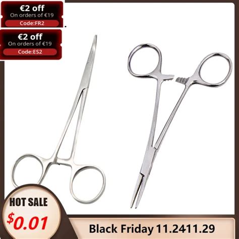 Stainless Steel Curved Tip And Straight Tip Forceps For Locking Clamp