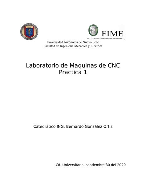 Practica Del Laboratorioa De Maquinas De Cnc Universidad Aut Noma