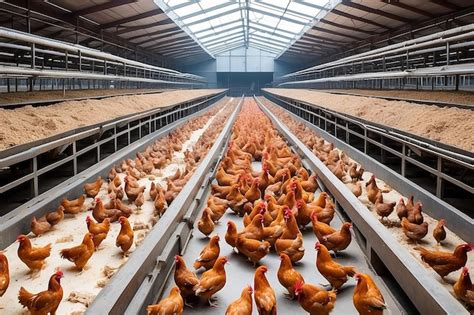 Premium Photo A Large Poultry Farm With Chickens And Roosters Meat