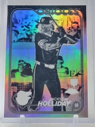 Jackson Holliday Topps Chrome Negative Refractor Rookie Rc Q