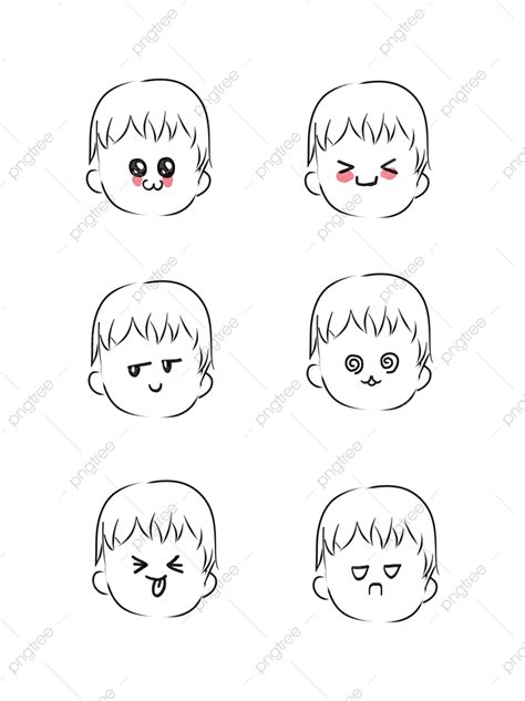 Cartoon Expression PNG Image Cartoon Expression Package Png Material