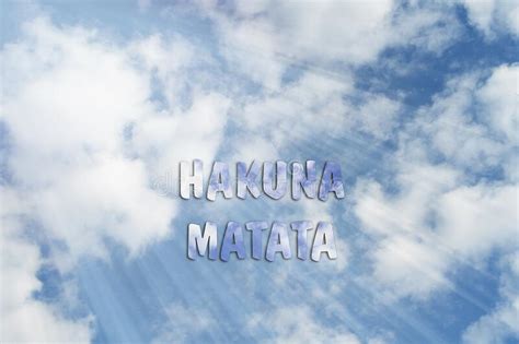 Hakuna Matata Swahili Frase Que Significa No Preocuparse Stock De