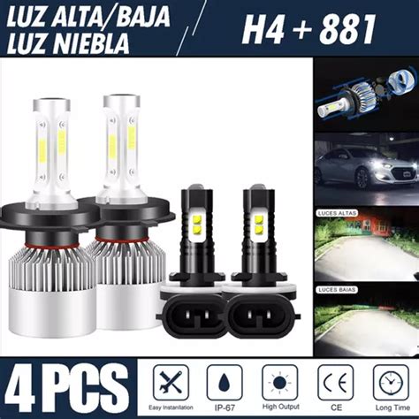 Kit De Focos Led Lm Luz Alta Baja Niebla Para Kia Meses Sin Inter S