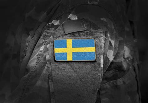 Flag Of Sweden On Military Uniform Army Troops Soldiers Stock Photo