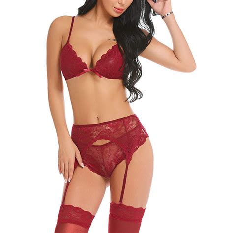 Buy Exotic Sets Sexy Lingerie Women Lace Floral Babydoll Bra G String