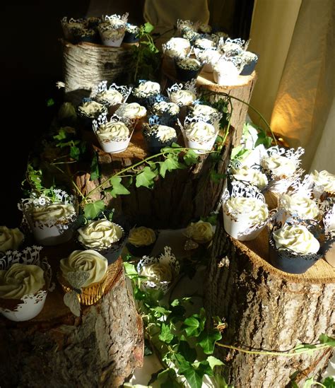 Ivy Woodland Style Wedding Cupcake Display This Is Probabl Flickr