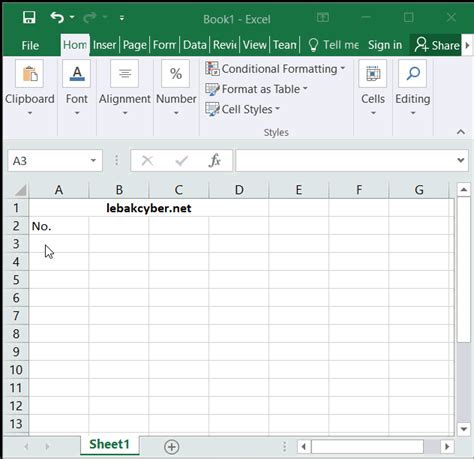 Membuat Penomoran Otomatis Di Microsoft Excel Lebak Cyber