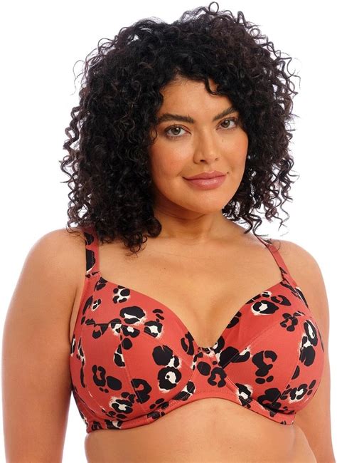 Amazon Elomi Plus Size Kotiya Plunge Underwire Bikini Top G