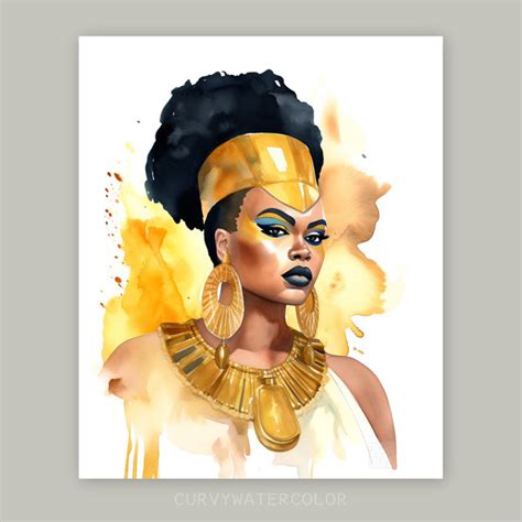 Beautiful black curvy woman Cleopatra, Queen of Egypt, water - Inspire ...