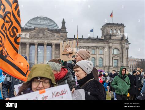 Berlin Deutschland Demo Gegen Rechtsextremismus Unter