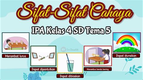 Sifat Sifat Cahaya IPA Kelas 4 SD Tema 5 Bagian 1 YouTube