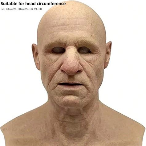 1 Piece Old Man Mask Realistic Latex Bald Head Mask Bald Head Mask