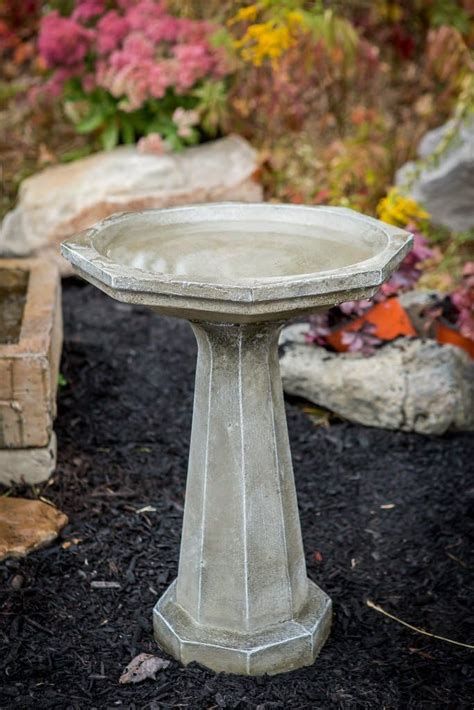 Amazon Athena Garden Cast Stone Large Octagon Bird Bath Patio